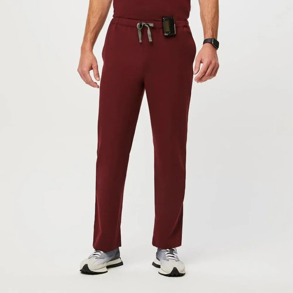 FIGS Pisco Basic Scrub Pants Burgundy Size Medium - Picture 1 of 9